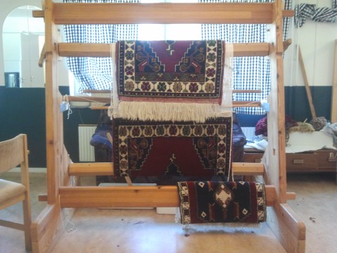 Weaving workshop at Verdandi Weaving loom in Verdandi weaving workshop